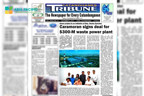 Caramoran signs deal for $300-M waste power plant