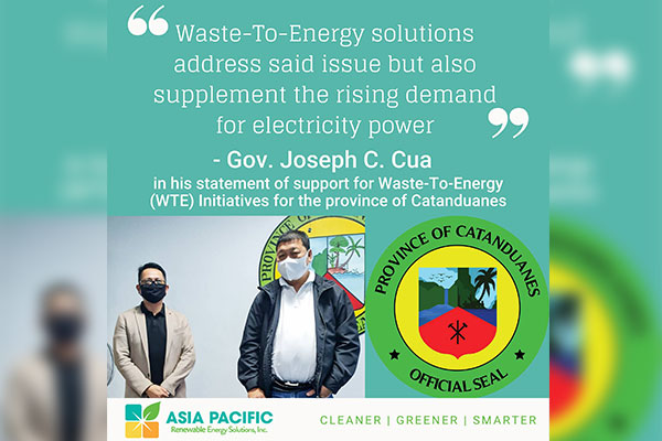 Catanduanes supports waste-to-energy initiatives 