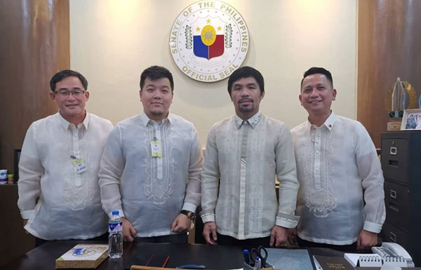 Opus President and CEO Rafael Javier Eubra Meeting with Sen. Manny Pacquiao last August 13, 2019.